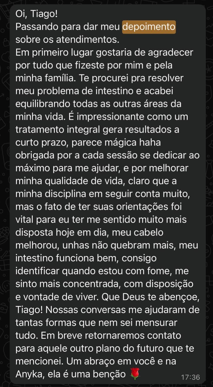 Depoimento de paciente do Dr. Tiago Amorim